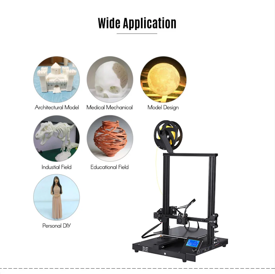 Creasee 3d принтер CS10 Высокоточный 3d принтер DIY Набор самостоятельной сборки с обновлением, печать на CS10 3d принтер