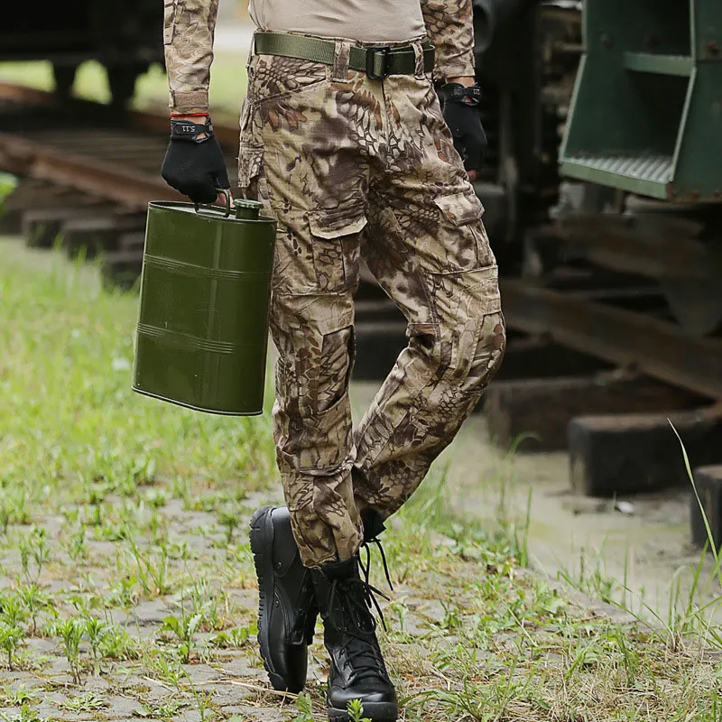 Спортивные камуфляжные брюки CS War армейские брюки-карго с наколенниками для