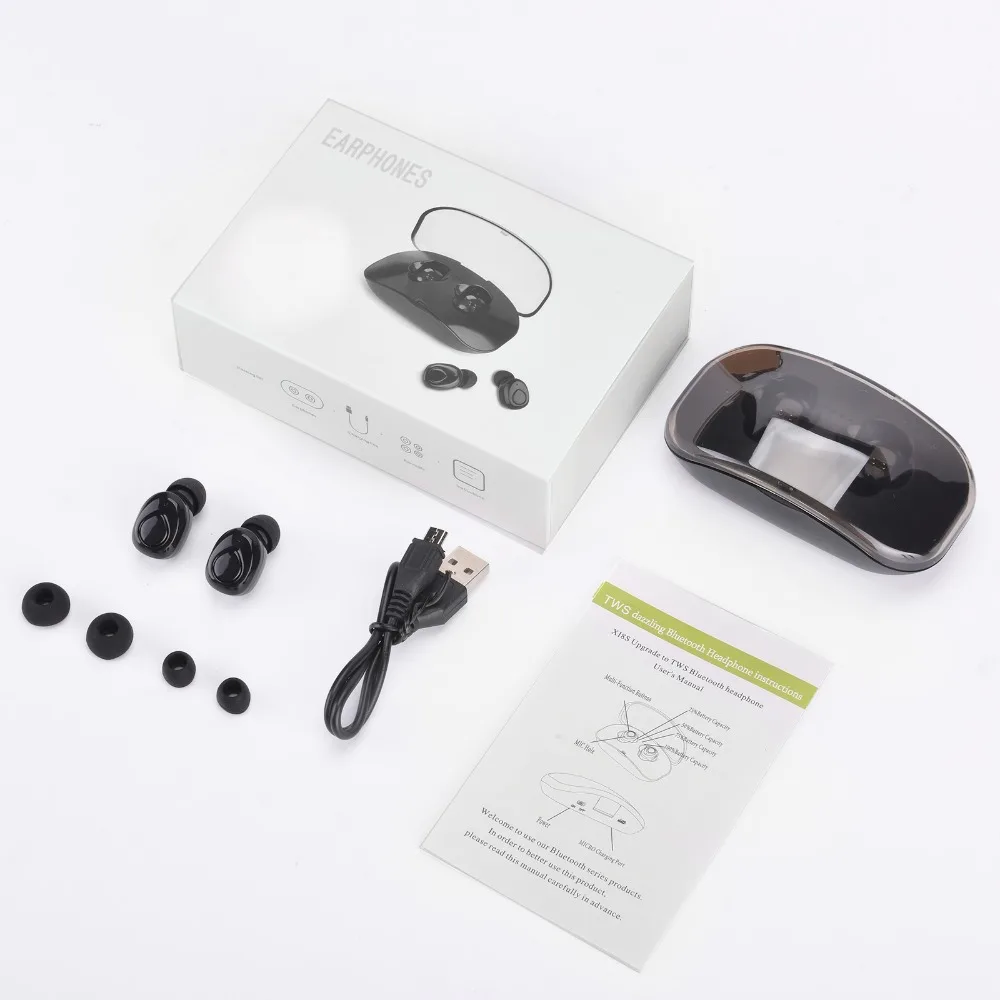 TWS Bluetooth 5 0 Беспроводные наушники Handsfree спортивные для мобильного телефона с
