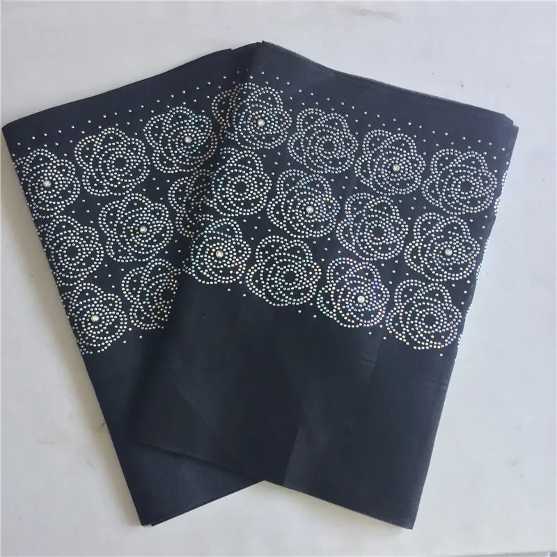 Black African Aso Oke Gele Headtie Nigeria Wrapper with Stones Beads Head Tie for Party 2pieces/bag 30 | Дом и сад
