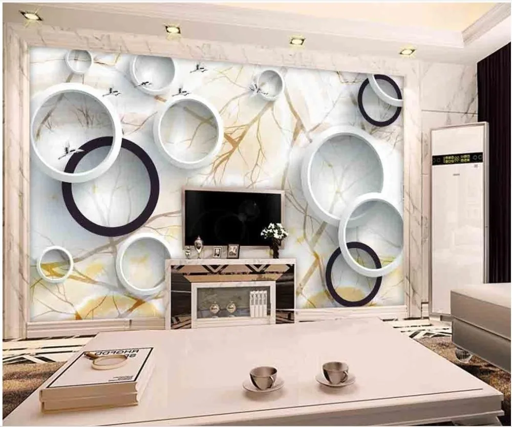 Настенные 3D обои на заказ с мраморным рисунком абстрактная серия ветвей дерева