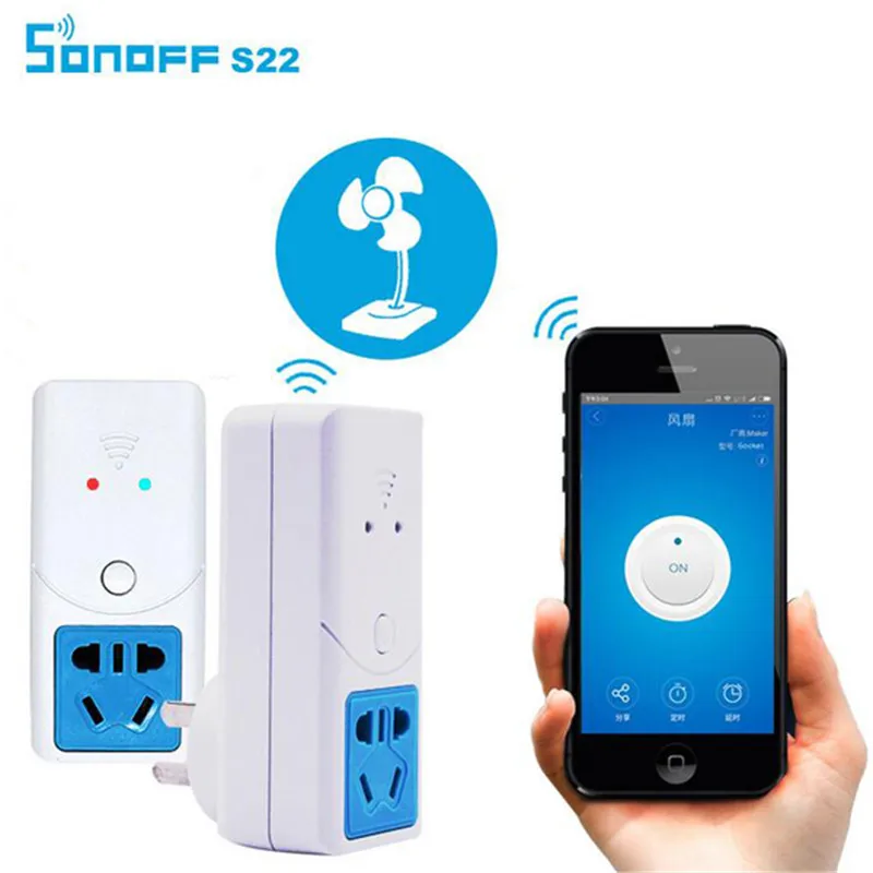SONOFFS22 Wifi Беспроводная розетка для температурного пульта дистанционного