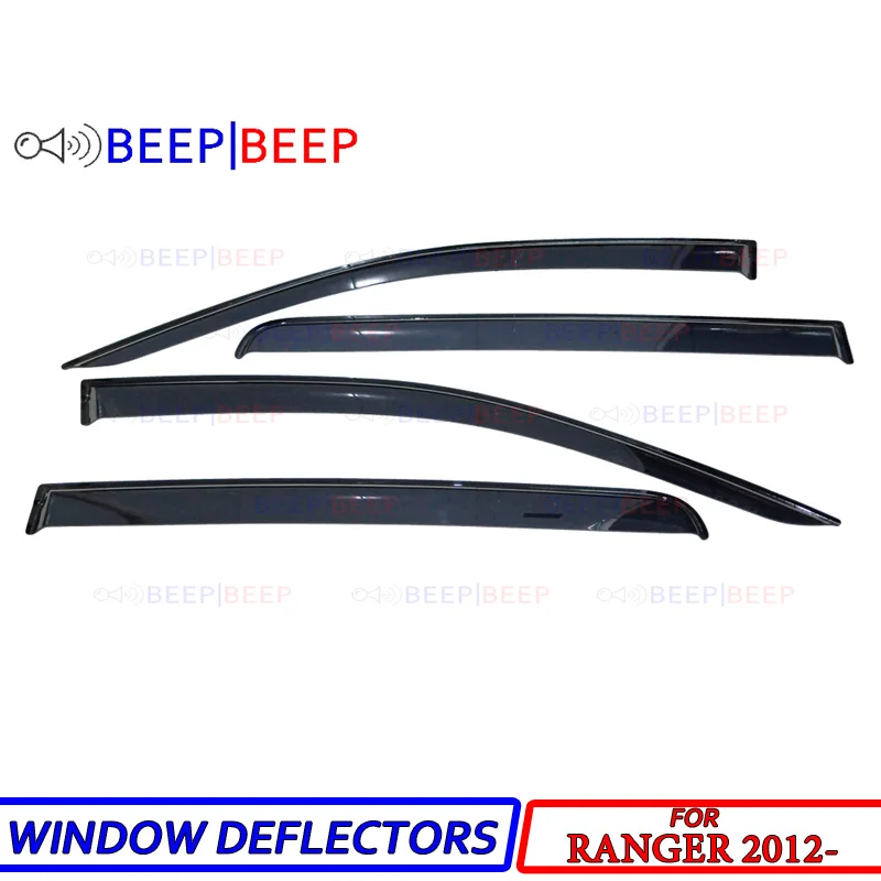 Для Ford Ranger 2012 автомобильные оконные дефлекторы Защита от солнца дождя ветра