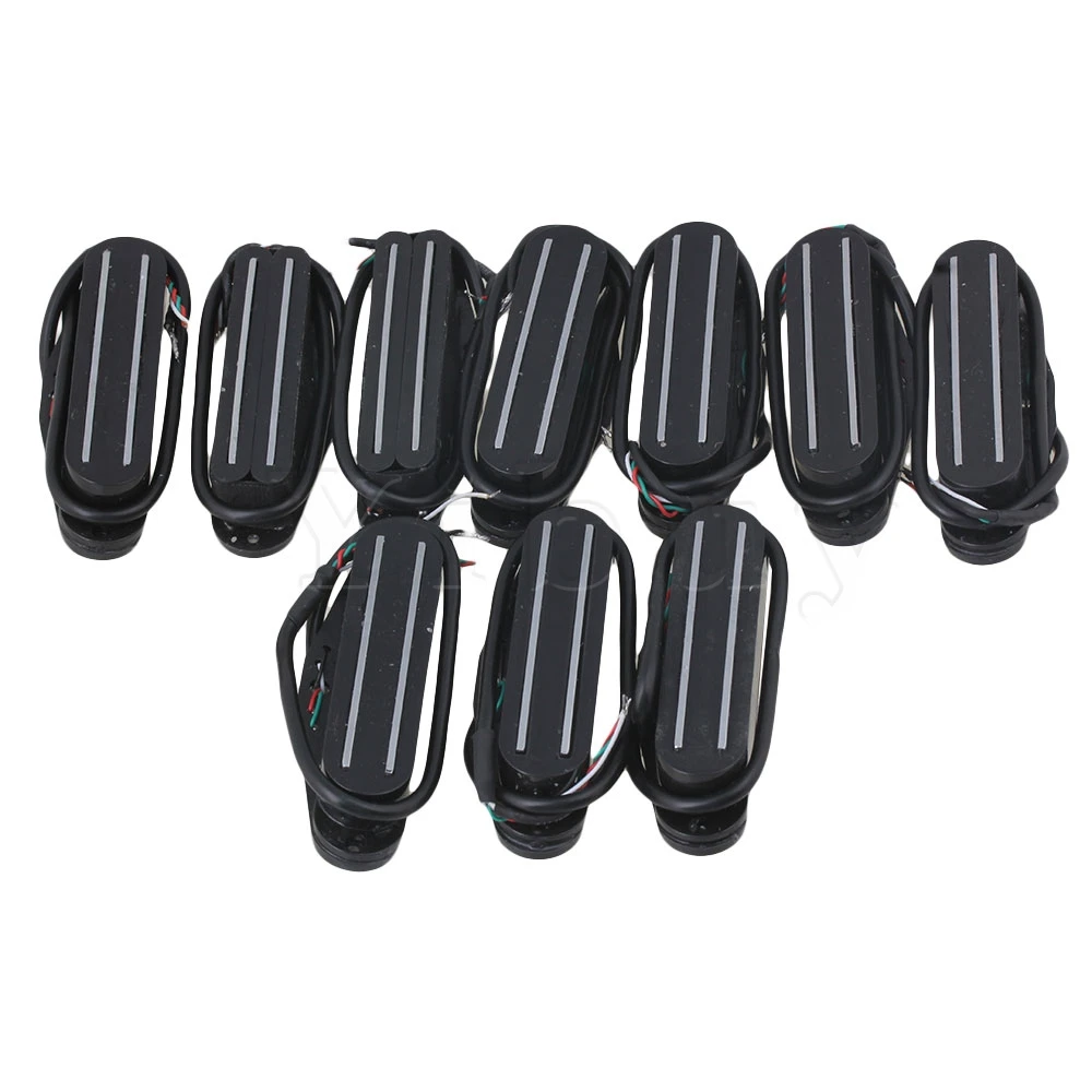 

Yibuy черный 4 провода магнитный двойной рельс Humbucker Пикап гитара Пикап набор из 20