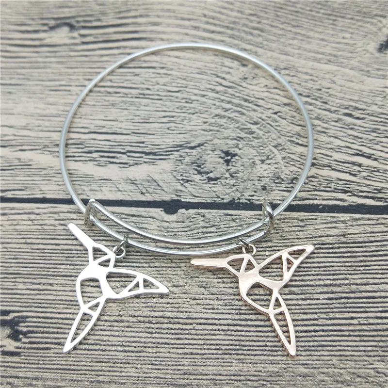 Trendy New Origami Hummingbird Bangles Cute Bracelets Fashion Animal Pet Jewellery | Украшения и аксессуары