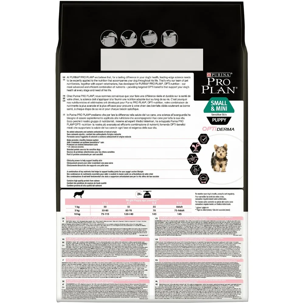 Pro Plan Small & Mini Puppy Sensitive Skin корм для щенков мелких и карликовых пород Лосось 2