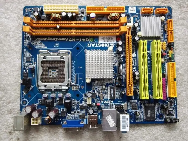 Для BIOSTAR G41-M7 оригинальная б/у настольная материнская плата G41 LGA 775 DDR2 8G SATA2 USB2.0 Micro