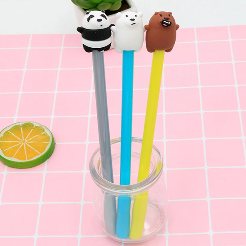 Ручка гелевая с черными чернилами 0 5 мм 3 шт./лот|Гелевые ручки| |