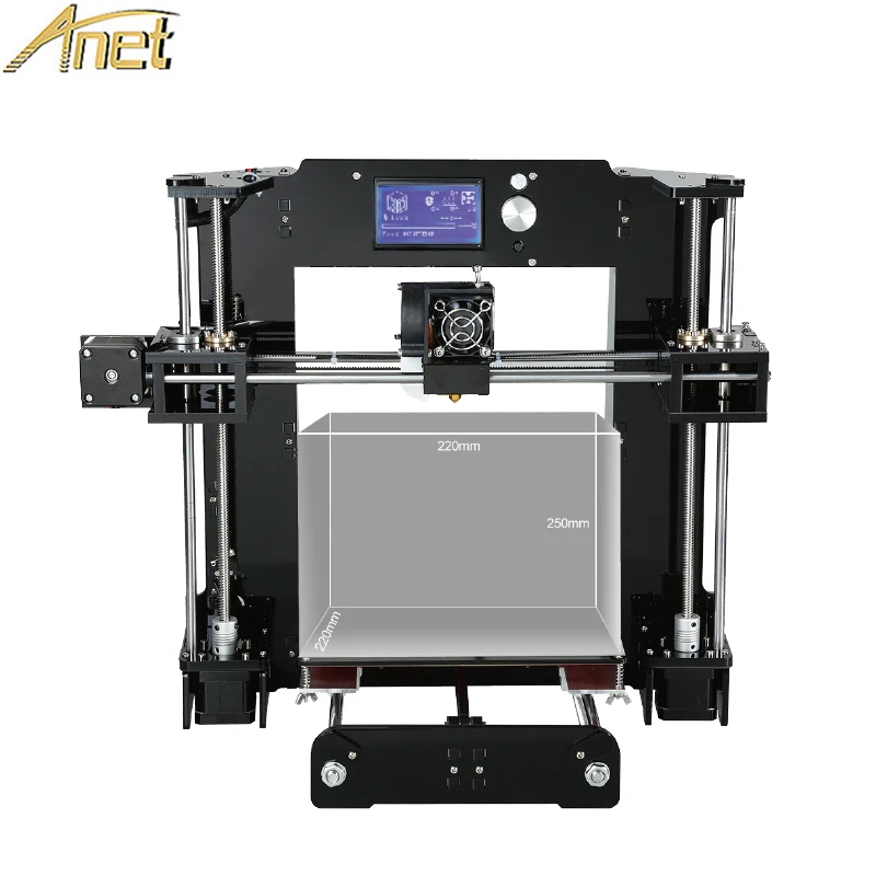 Anet A6 A8 A2 3d принтер хорошая адгезия платформы за рубежом склад открытый источник быстрая сборка рабочего стола FDM 3d Принтер Комплект