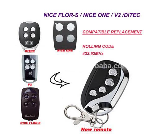 2 шт. V2 Ditec GOL4 красивые цветы Дубликатор duplo и Fob 433 92 МГц Роллинг код наивысшего