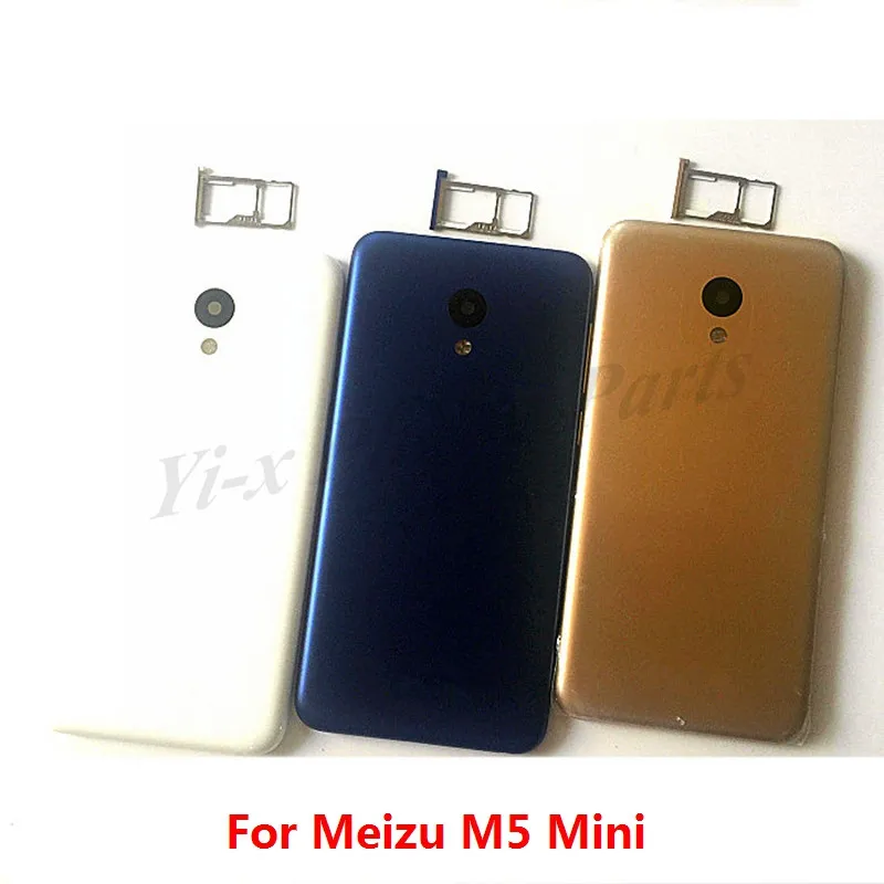 

Задняя крышка для Meizu M5 mini, 1 шт., корпус аккумуляторной батареи для MEIZU Meilan 5, объектив камеры, вспышка, Боковая кнопка