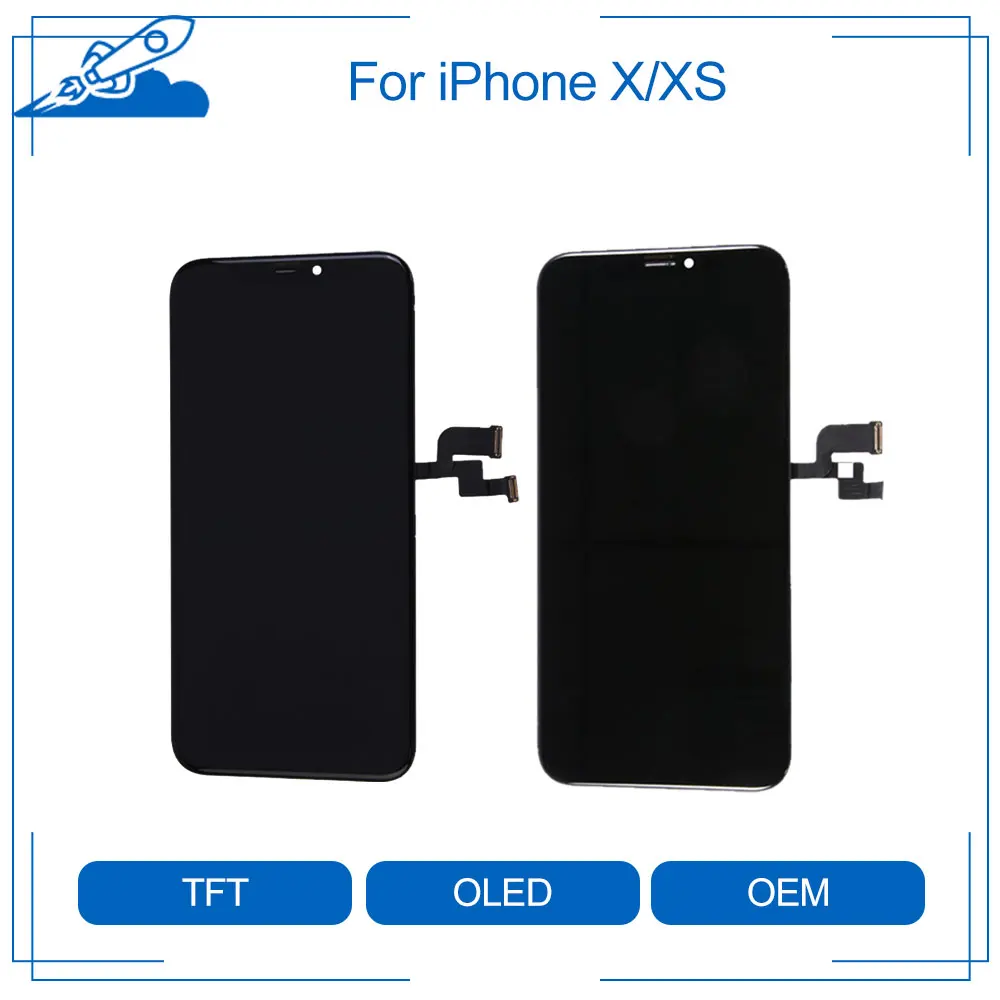 Elekworld протестированный хорошо работающий Топ AMOLED TFT RX для iPhone X XS Замена ЖК экрана