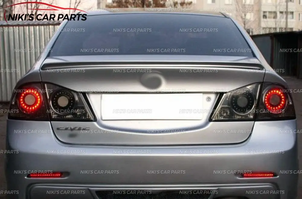 Чехол-спойлер для Honda Civic 4D 2006-2011 АБС-пластик спортивный стиль автомобильный Стайлинг автомобильные аксессуары украшения аэро динамический