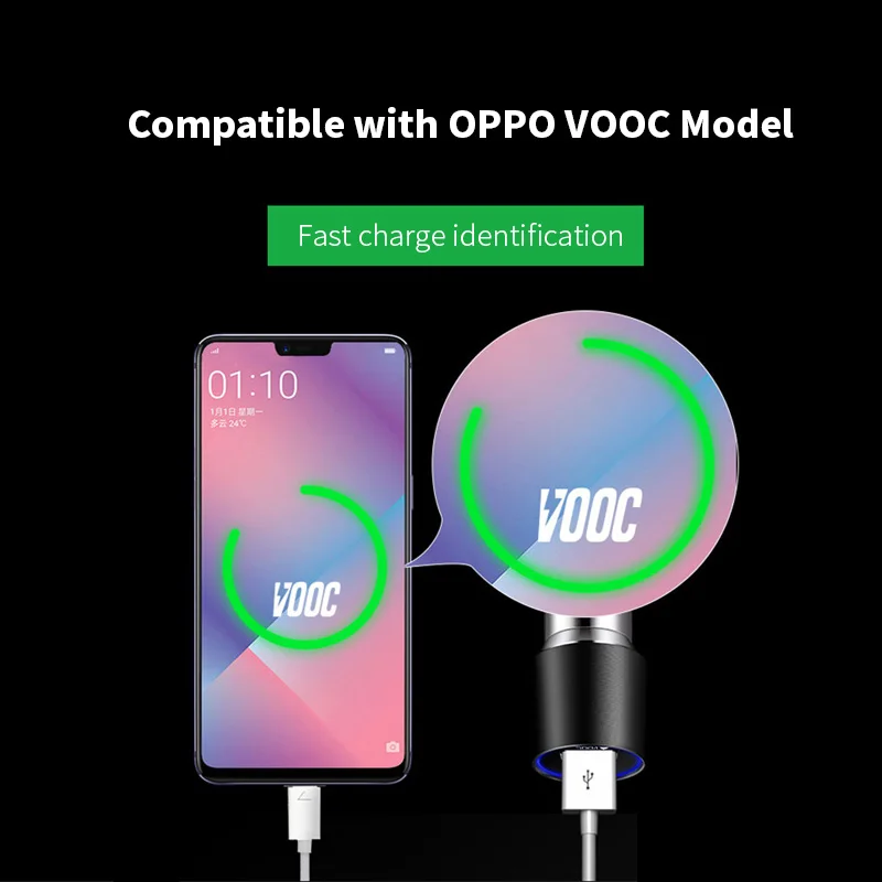 60 Вт автомобильное быстрое зарядное устройство USB Type-C PD для Oppo VOOC QC 3 0 телефона |