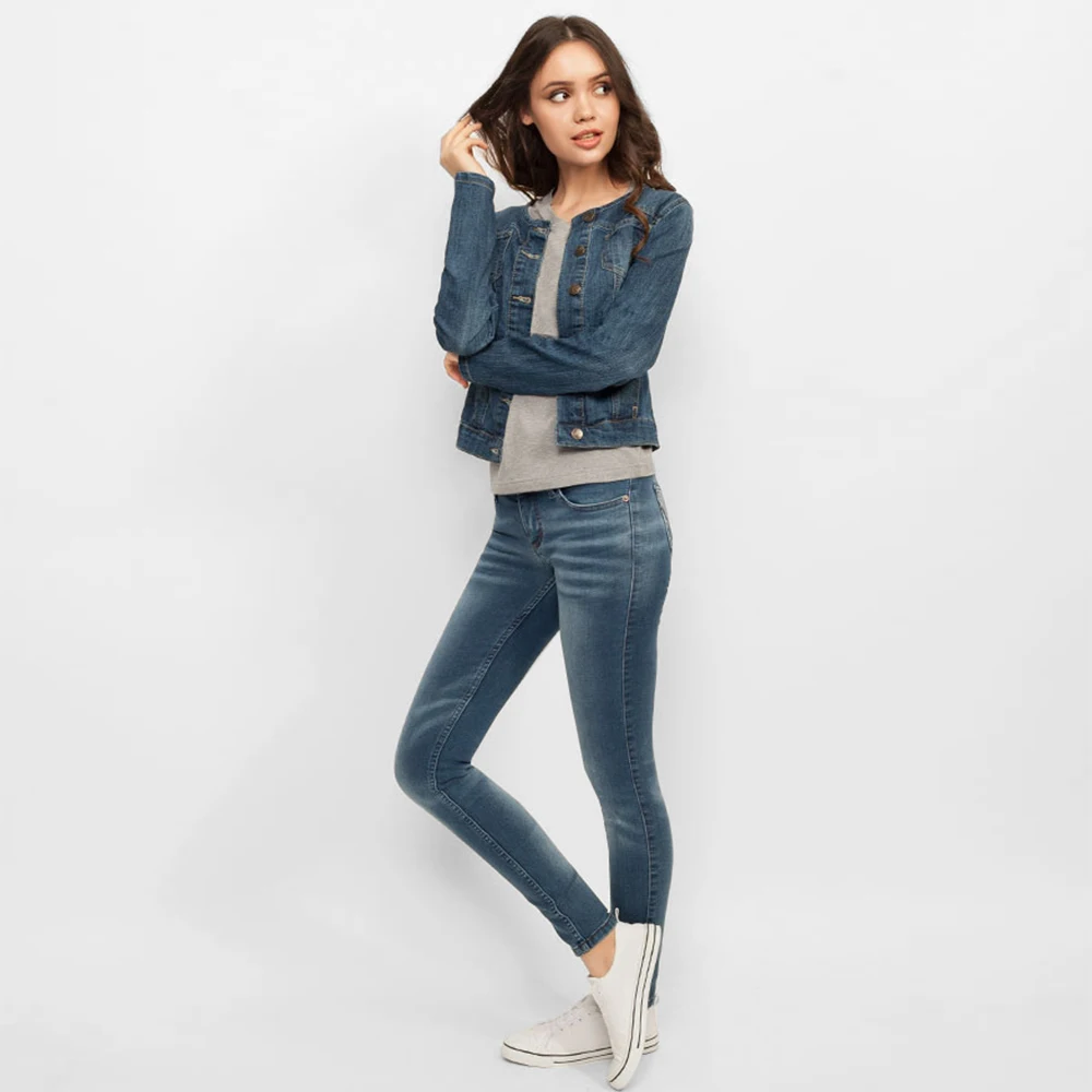 Джинсовый жакет для девушки Gloria Jeans GJC002713|jackets jeans for women|jacket jeanscoated women |