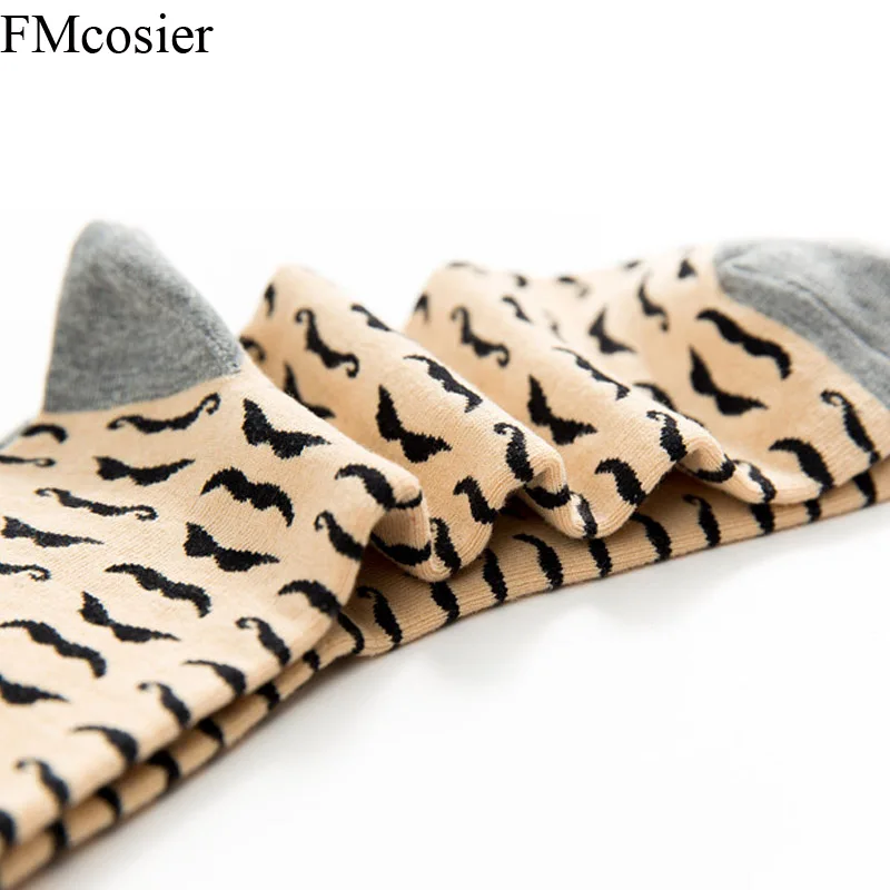 5 пар осень зима мужские s плюс размер хлопок Смешные длинные носки для экипажа