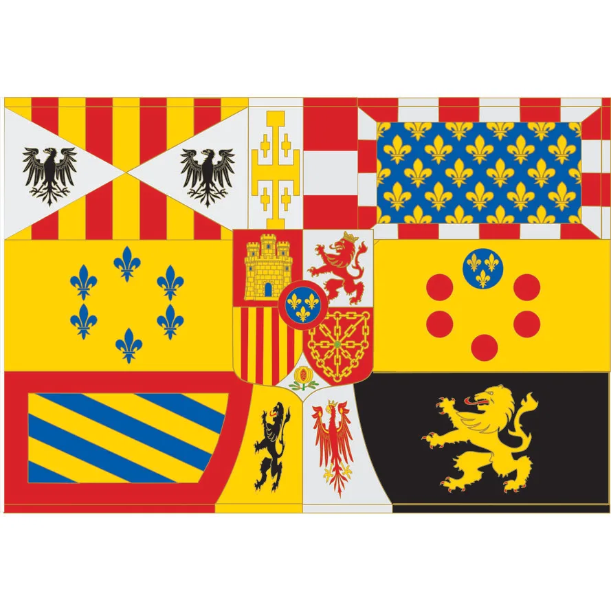 Испанский Royal 1761 1931 флаг 3x5FT (90x150 см) 100D полиэстер двойной иглой Бесплатная