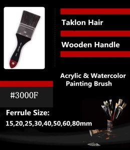 Латунный наконечник ArtSecret 3000F, высокое качество, импорт из Кореи, синтетические волосы, деревянная ручка, многофункциональная художественная кисть для рисования