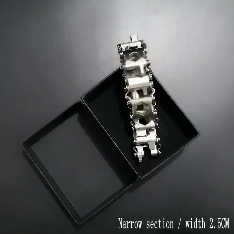 ZaiYZLiHe 2.5cm YinS Многофункциональный инструмент браслет наружный продукт для путешествий портативный браслет из нержавеющей стали браслет открывалка для пива рычаги отвертка - Цвет: ZaiYZLiHe 2.5cm YinS