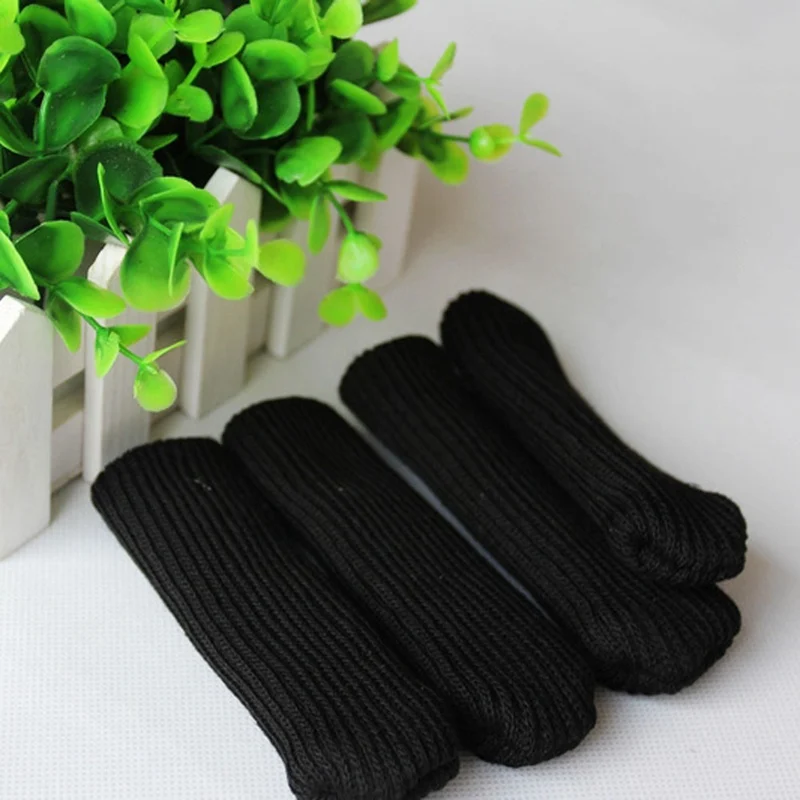 4 шт./лот мягкий защитный напольный вязаный чехол на стул вязаные пинетки коврики