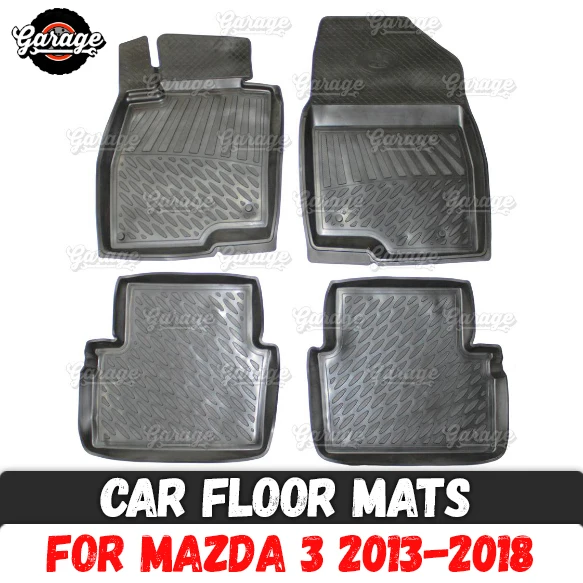 Автомобильные коврики для Mazda 3 2013 2018 резиновые 1 комплект/4 шт. или 2 аксессуары