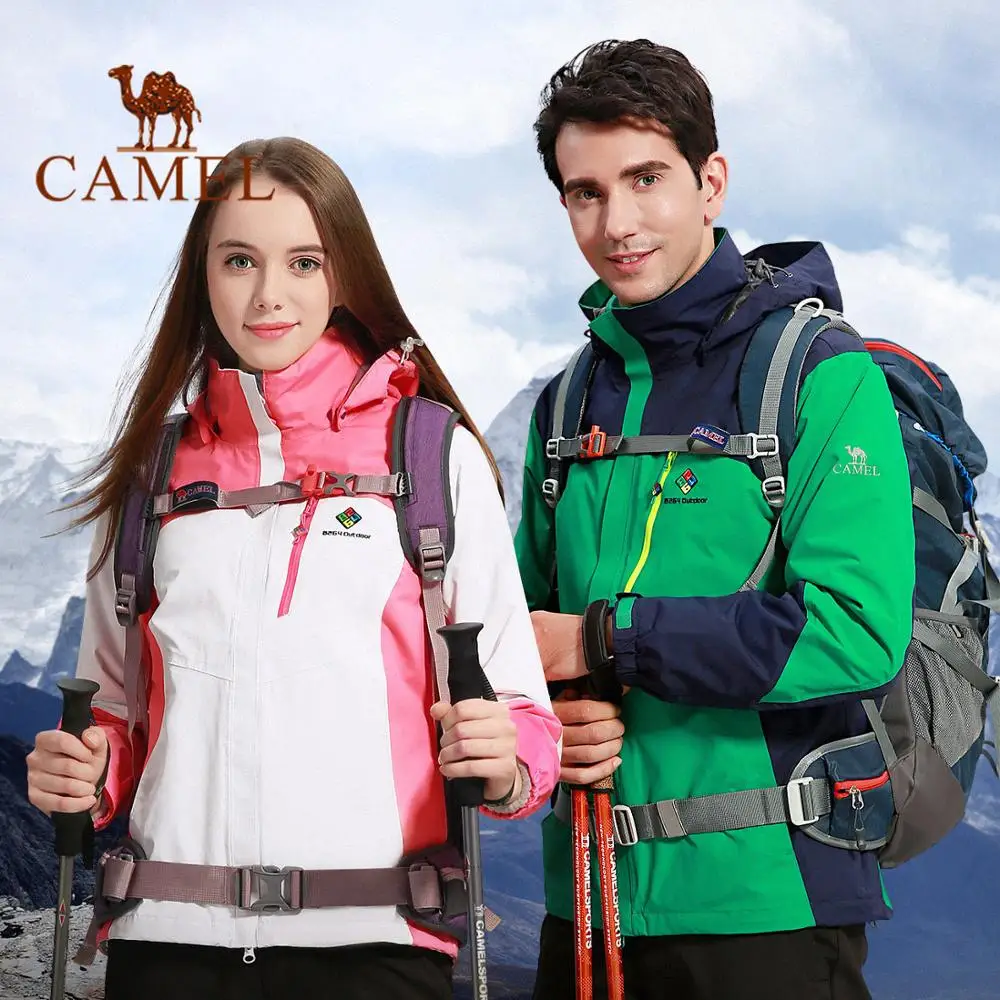 CAMEL зимняя куртка для мужчин и женщин 3 в 1 активного отдыха походов теплая