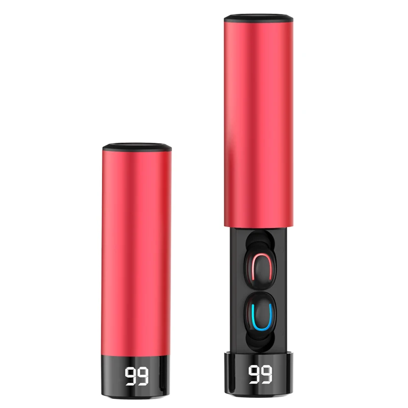 U-shaped red HBQ Q67, Bluetooth 5,0, беспроводные наушники, TWS, спортивные наушники, гарнитура, наушники-вкладыши, чехол для телефона, PK Q32 - Цвет: U-shaped red