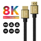 Кабели HDMI 2,1, усилитель UHD 8K 60 Гц, динамический HDR 4:4:4, 4K, 120 Гц, 48Gps с наушниками, аудио, видео для PS4, PS5