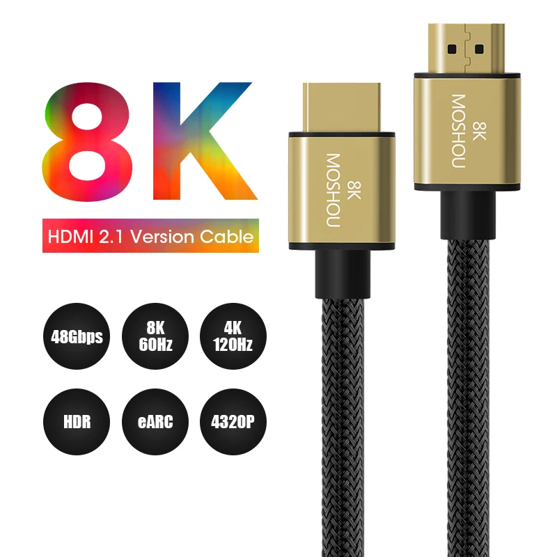 HDMI кабели 2 1 Усилитель UHD 8K 60Hz динамический HDR 4:4:4 4K 120Hz 48Gps 1M 5 M 2M 5M 10M 15M HDCP2.2 с ARC Аудио