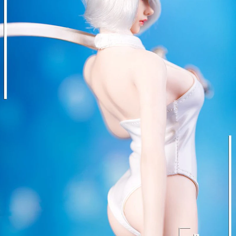 1/6 г. Весы MM06 YoRHa 2B Купальник бикини с лямкой на шее Костюм Кожаная одежда Туфли