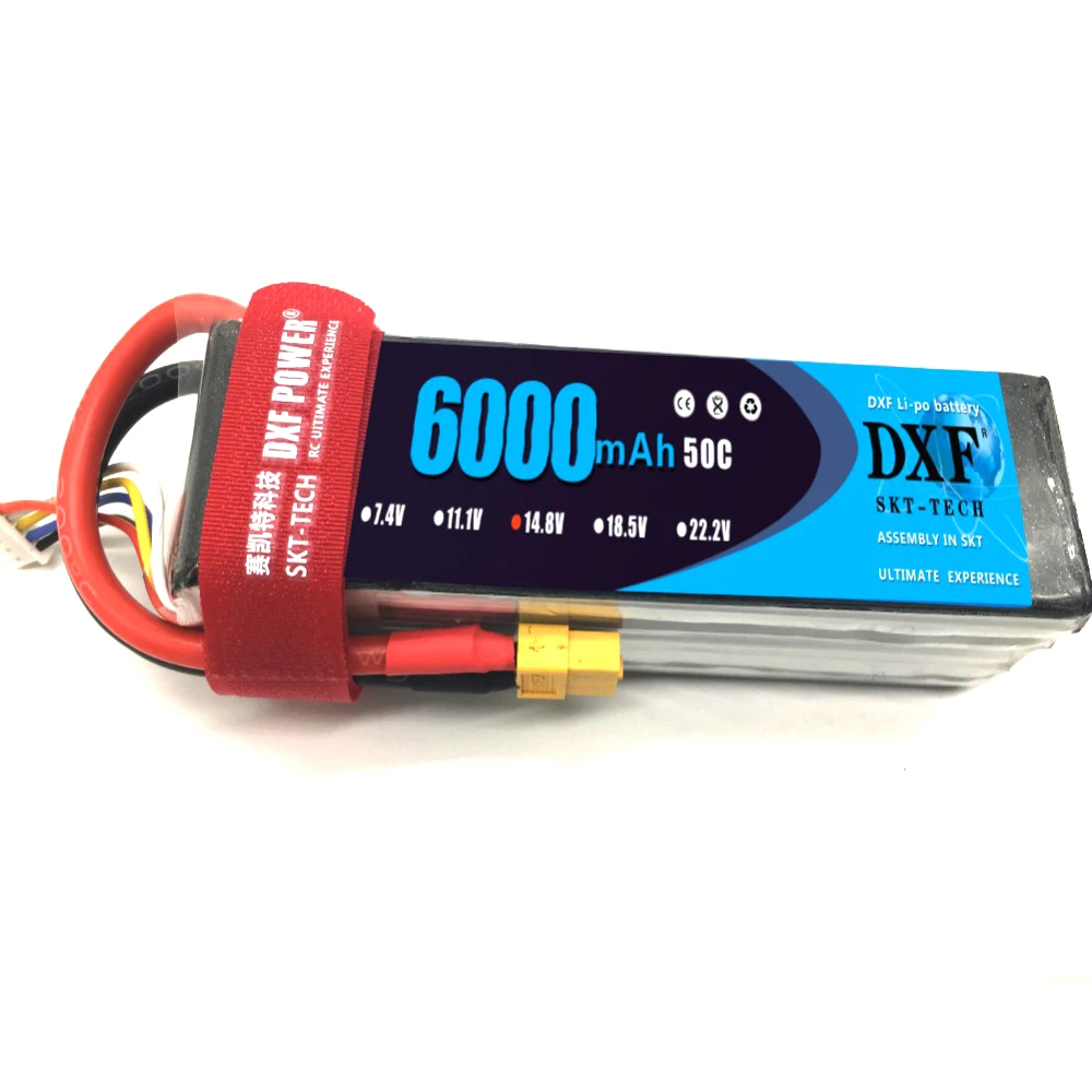 DXF 14.8V 6000mAh 50C Burst 100C 4S Lipo Li-Polymer Battery Bateria AKKU for RC Car Quadcopter Helicopter Airplane | Игрушки и хобби