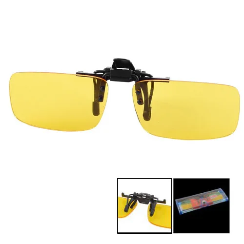 EAS прямоугольная прозрачная желтая линза без оправы на клипсе ночного видения