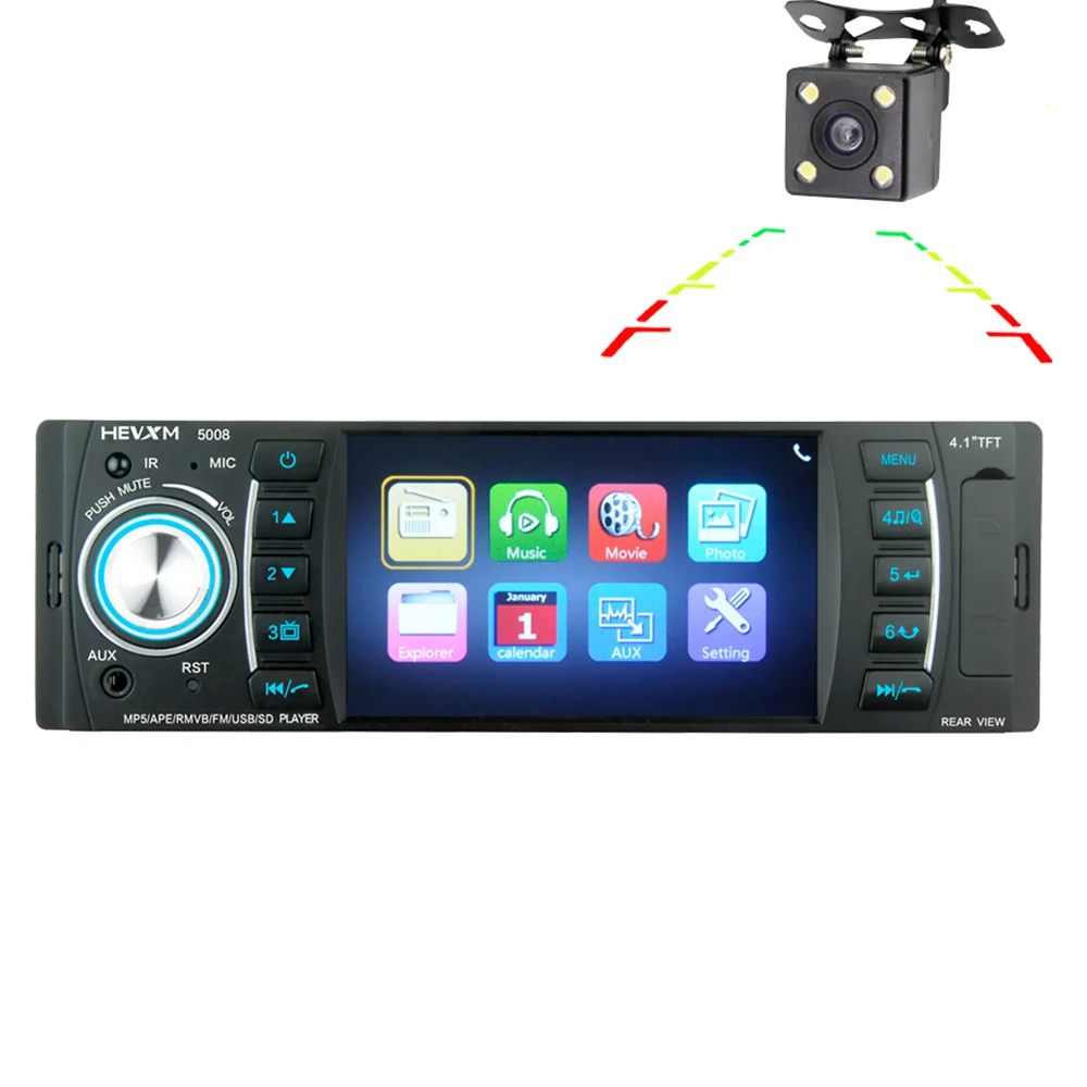 Автомобильный видеоплеер 4 1 &quotTFT жк экран автомобильный MP4 MP5 плеер Bluetooth стерео