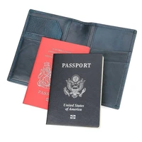 passport credit card holder bag wallet cover punch organizer bags 2019 cow leather men women blue money wallets