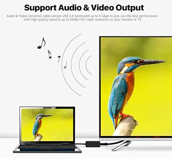 BOHYLOY USB в HDMI адаптер 3 0 1080P видео Графический кабель конвертер с аудио выходом для