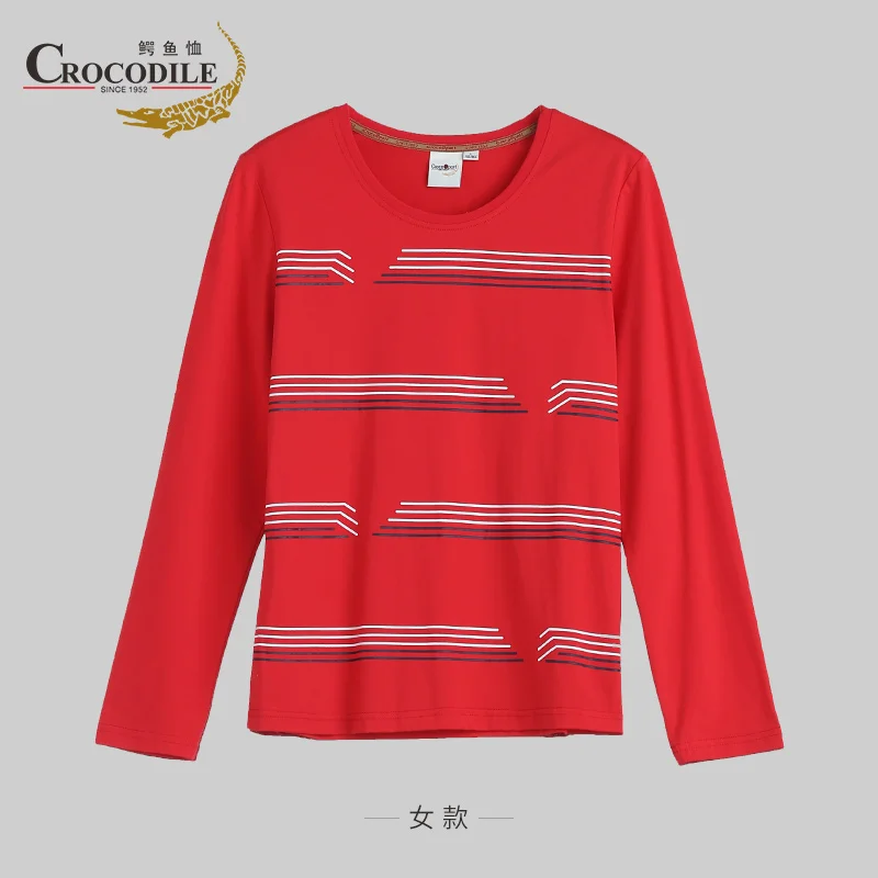 red 76 thin Crocosport оригинальная Женская одежда с круглым воротником, женская спортивная тренировочная футболка, Femme, Быстросохнущий хлопковый топ, одежда для женщин - Цвет: red 76 thin