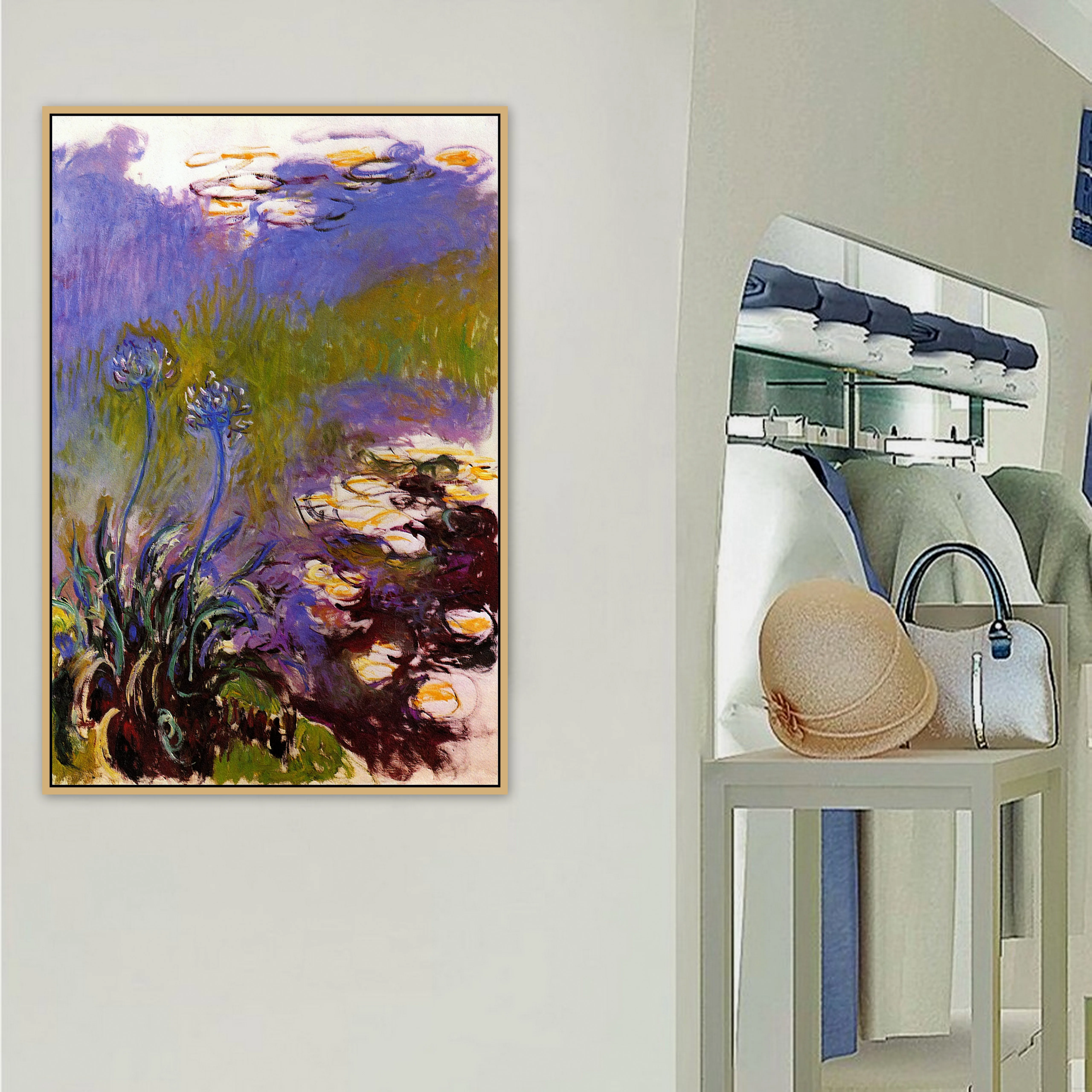 Синий туберосен Клода монета известный старый импрессионист постеры художника