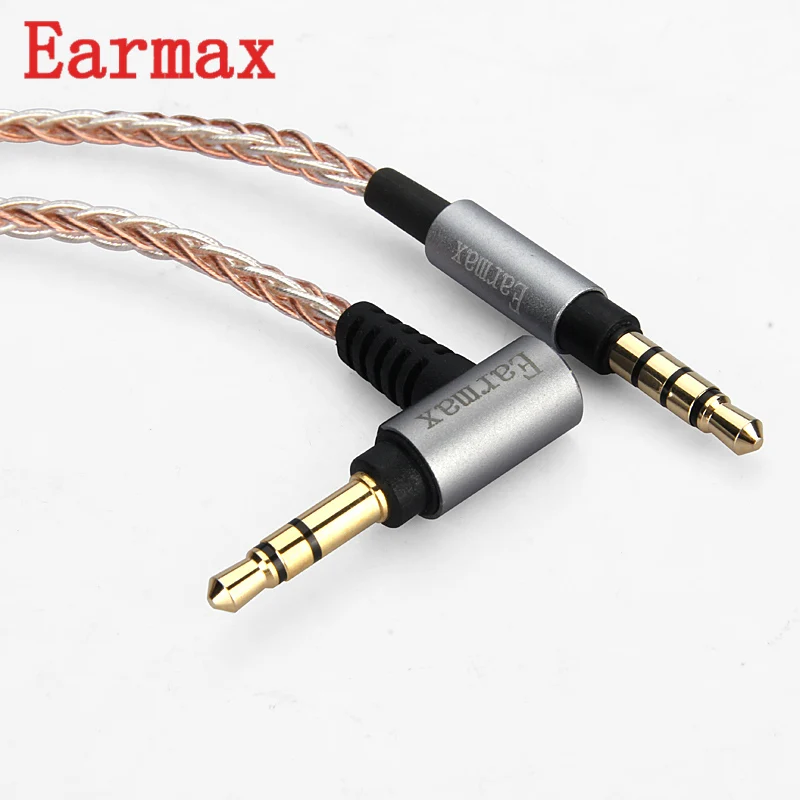 Кабель для наушников Earmax 3 5 мм OCC с серебристым покрытием Hi Fi аудио кабель замены