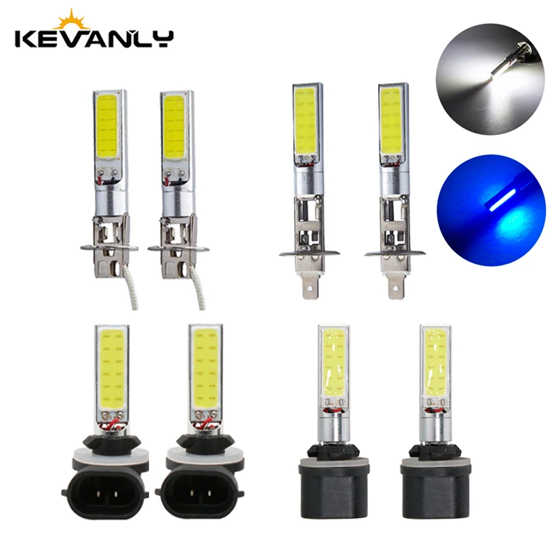2 шт. H1 h3 led 880 881 H27 COB Светодиодная противотуманная фара для вождения лампа