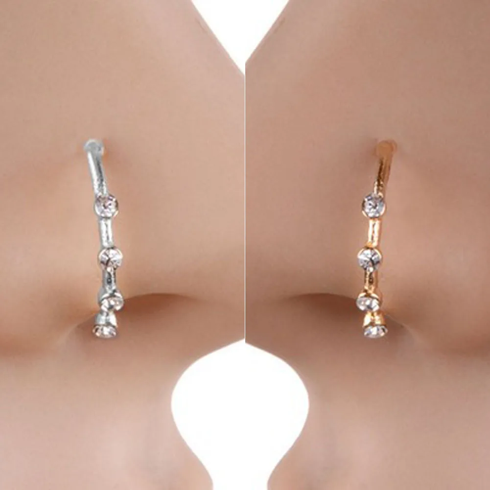 Кольцо для носа пирсинг в стиле панк кольцо с кристаллами пирсинга серьги