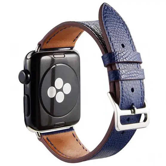 Кожаный ремешок для Apple Watch группа 42 мм 38 40 44 Роскошные Ссылка ремень Iwatch серии 1 2 3