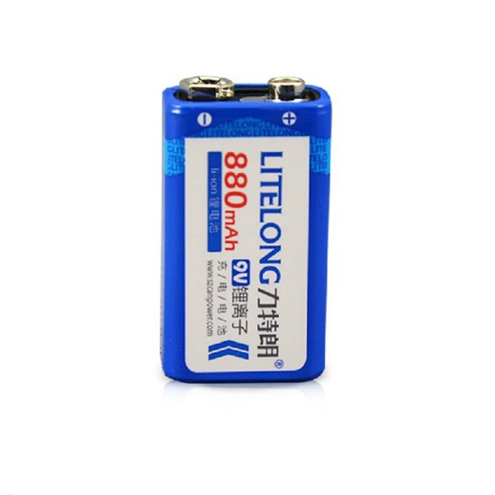 Литий-ионная аккумуляторная батарея 9 в 880 мАч + универсальное зарядное