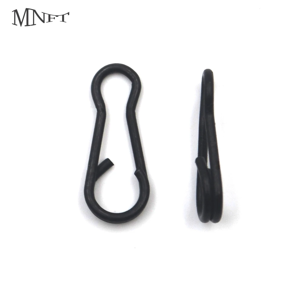 

MNFT 20PCS/LOT Black Color Lure Connector Links Kwik Change of Hair Rigs Fishing Tackle Weights Swivels Links
