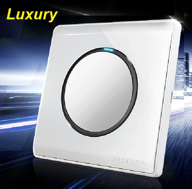 

Free Shipping,1 Gang 1 Way, LED Indicator, 110~250V Wall Switch Panel, Luxury Push Button Switch, Pressure Wall Light Switch