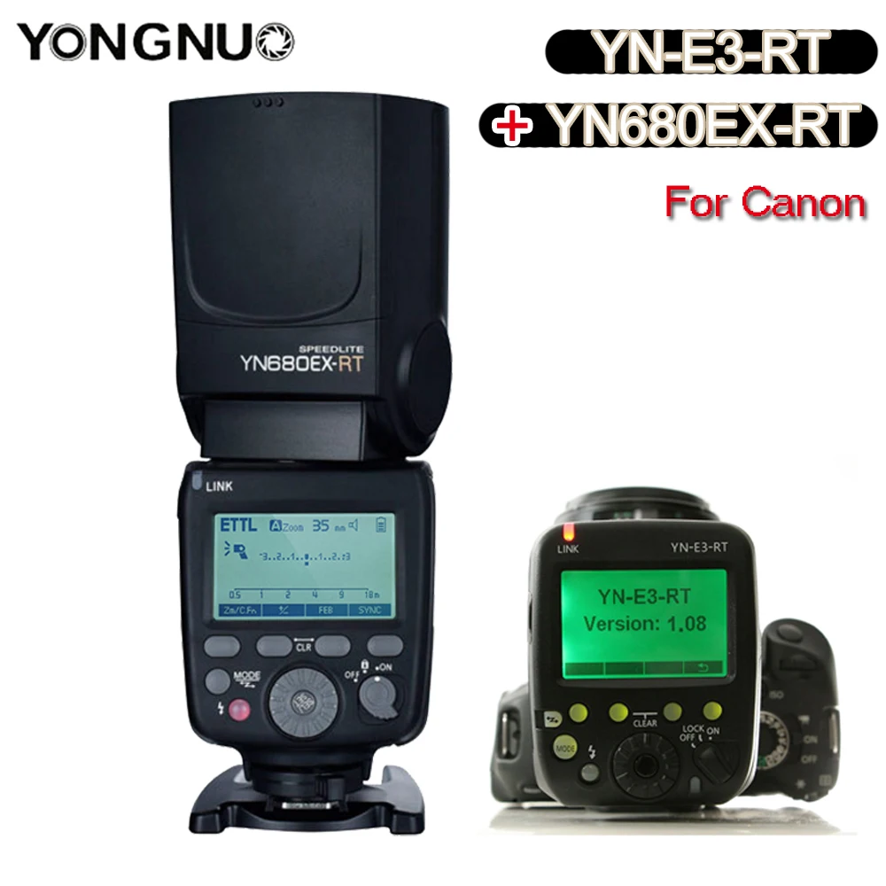 YN680EX-RT Беспроводная вспышка 2,4G ttl HSS Speedlite для Canon с поддержкой YN-E3-RT батареи Li Master Slave Flash EU Plug US Plug UK