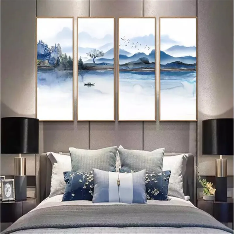 New ink landscape background wall professional production mural factory wholesale wallpaper poster photo | Обустройство дома