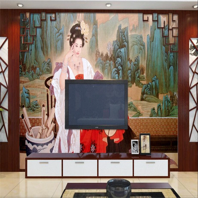 Серебристые сверкающие натуральные обои для гостиной спален китайского 3D-изображения больших стеновых панелей для домашнего декора и мурали на телевизоре.