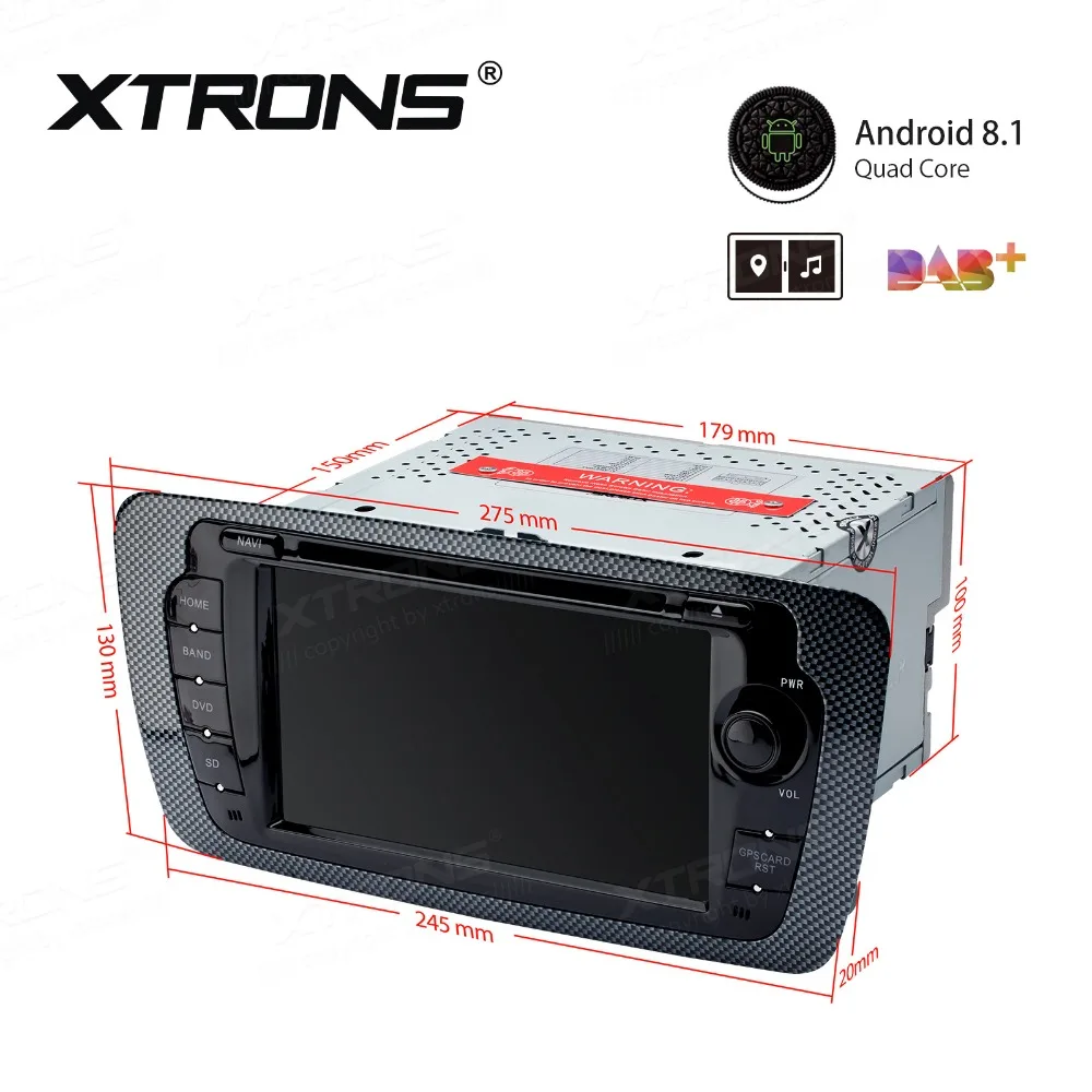 XTRONS 7 &quotAndroid 8 1 Автомобильный DVD плеер для Seat Ibiza MK4 6J Sport Coupe Ecomotive Cupra 2009 2010 2011 2012 2013