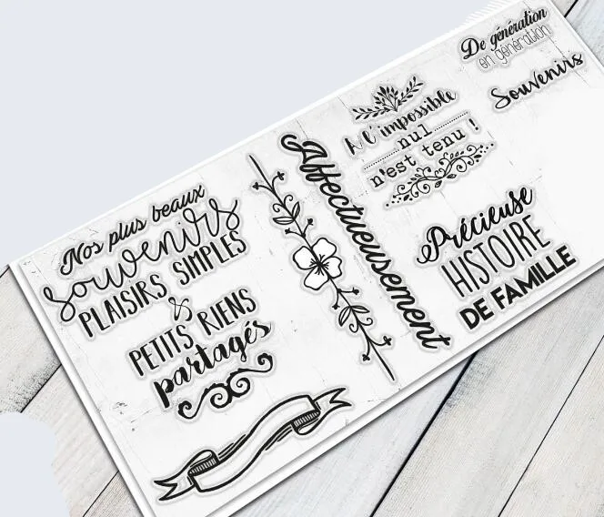 Французский прозрачный силиконовый штамп/печать для сделай сам