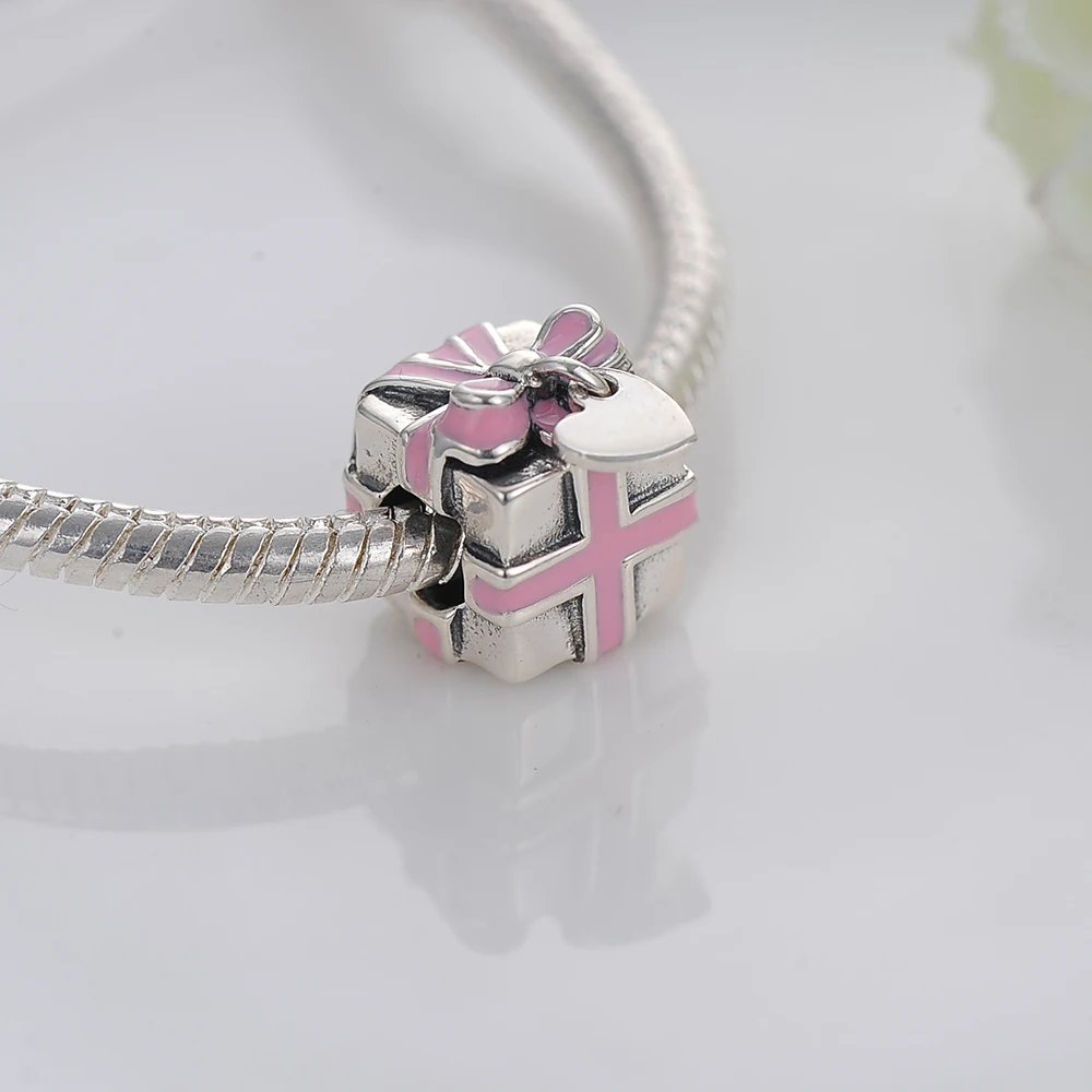 Suplush 100% серебряные бусины 925 пробы рождественский стиль очаровательный браслет
